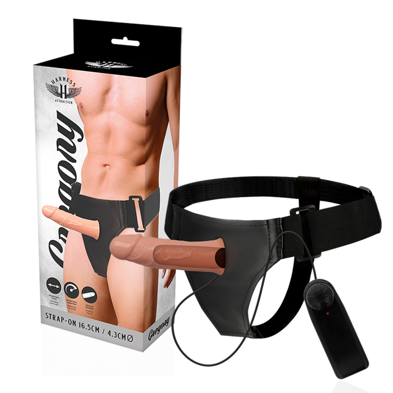 ARNÉS ATRACCIÓN - GREGORY HOLLOW RNES CON VIBRADOR 16.5 CM -O- 4.3 CM