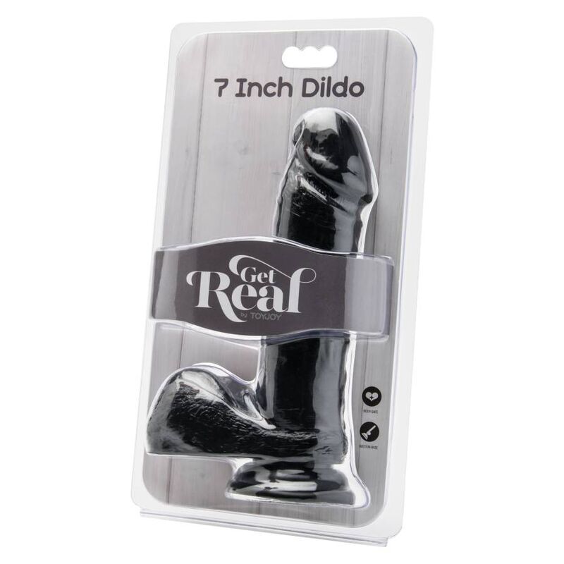 Get Real - Consolador 18 Cm Con Bolas Pretas