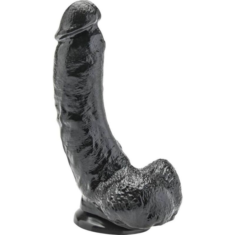 GET REAL - DILDO 20,5 CM COM TESTÍCULOS NEGRO