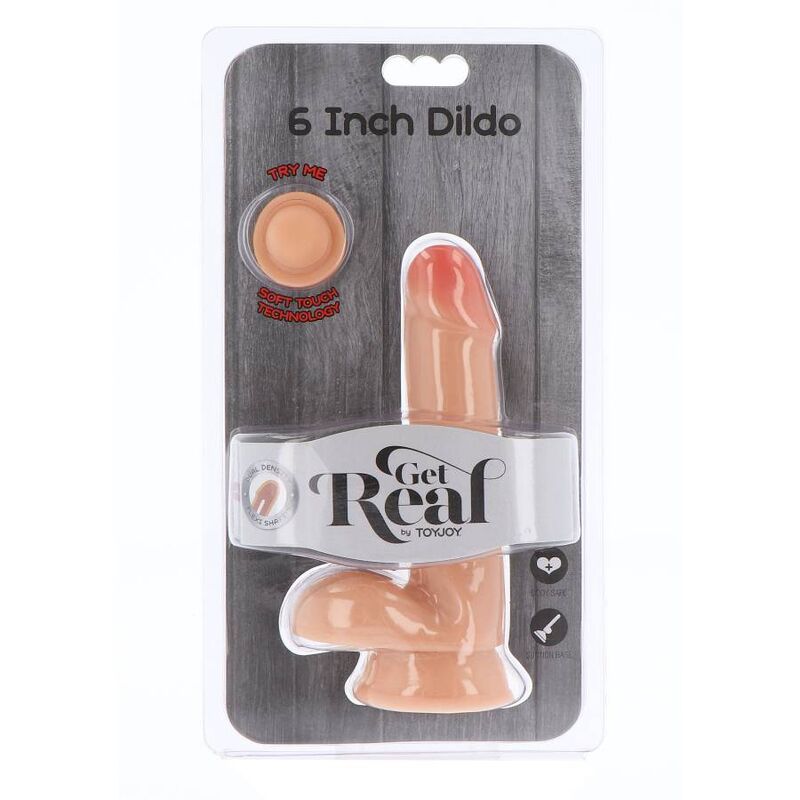 Get Real - Dildo De Dual Densidade Pele De Bolas De 17 Cm