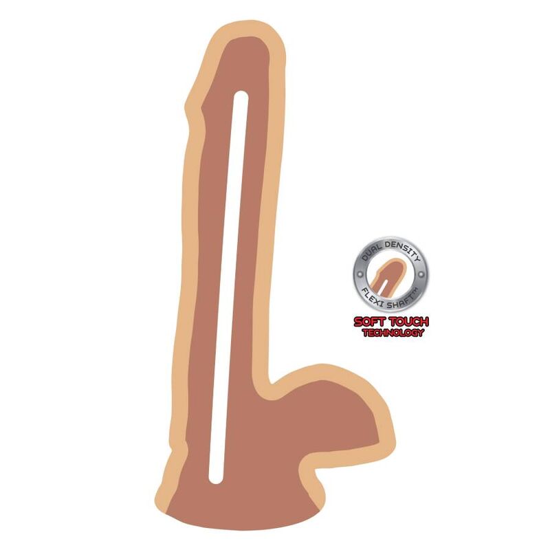 Get Real - Dildo De Dual Densidade Pele De Bolas De 17 Cm