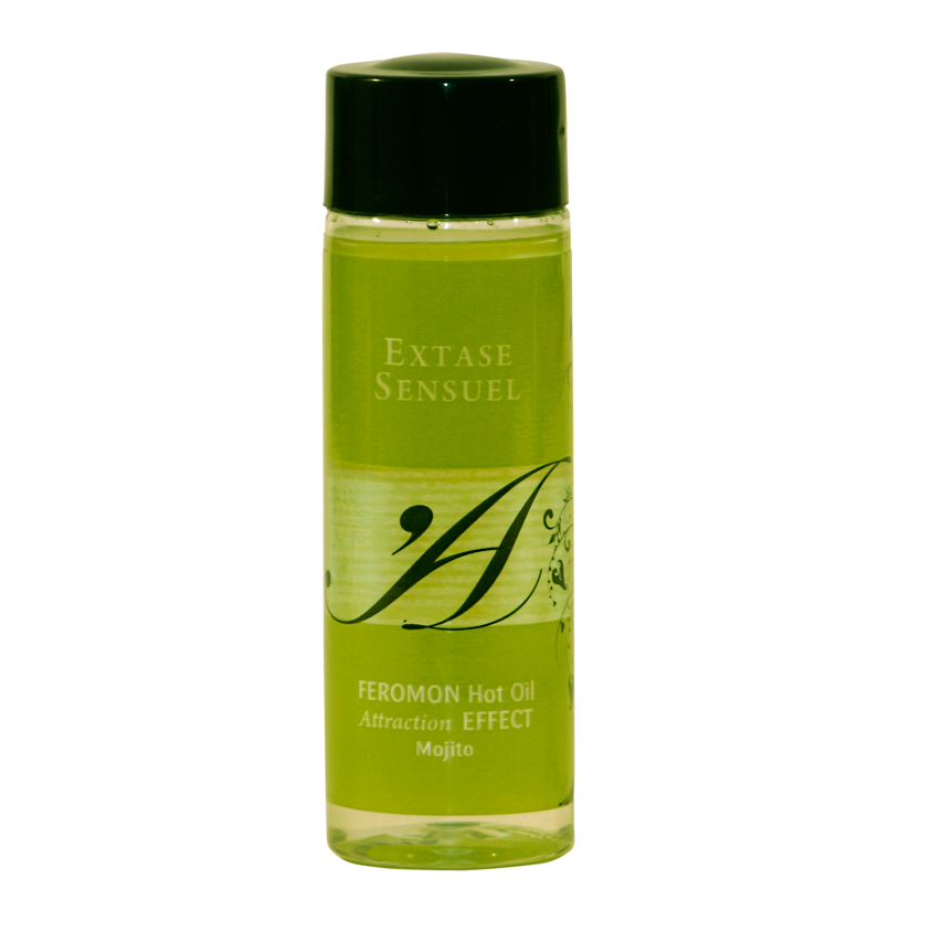 EXTASE SENSUAL - ÓLEO DE MASSAGEM EFEITO CALOR COM FEROMONAS MOJITO 100 ML - Sex Shop Sexy