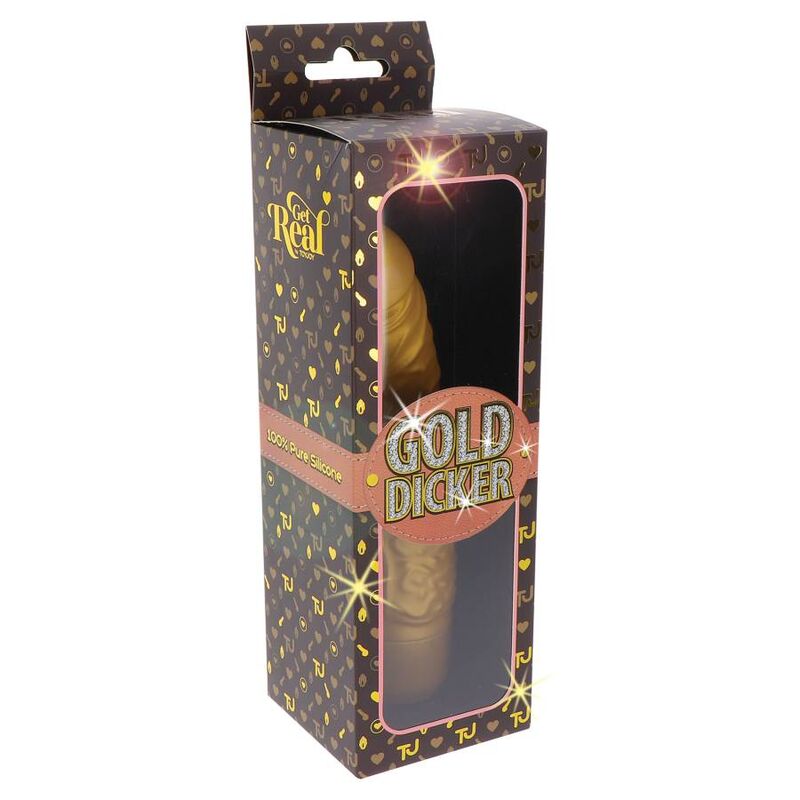 Get Real - Gold Dicker Stim Vibrador Ouro