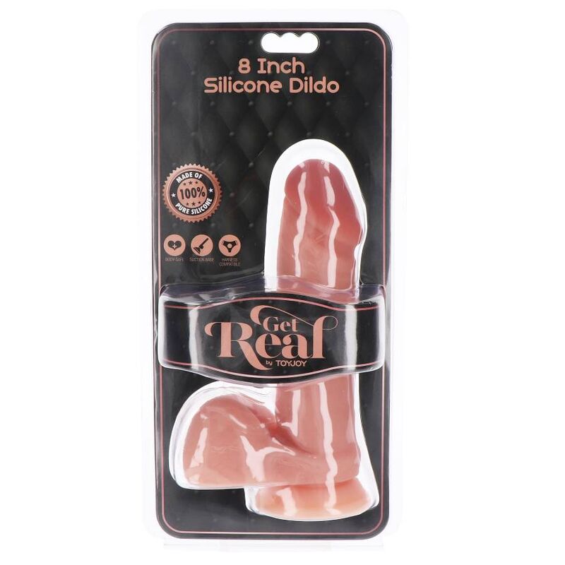 GET REAL - DILDO DE SILICONA 20,5 CM W BOLAS PELE