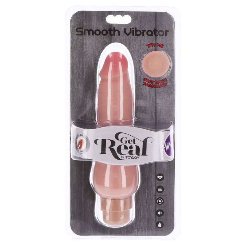 Get Real - Pele Vibrador Liso De Dual Densidade