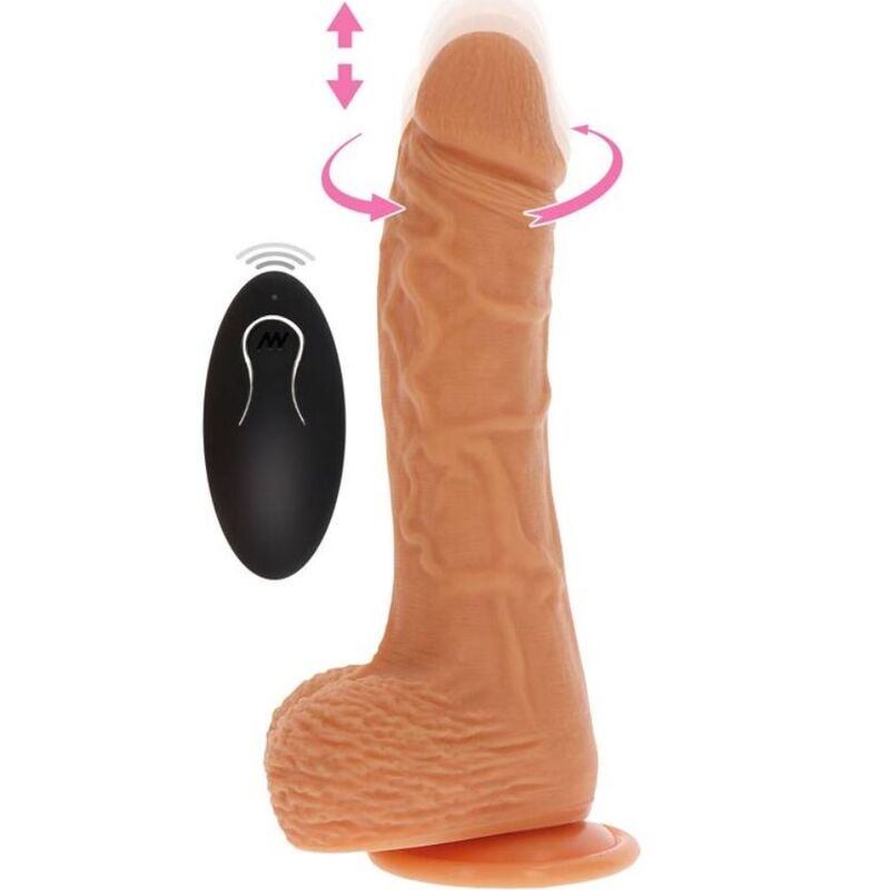 Get Real - Pele Vibr Dildo Rotativa Para Cima E Para Baixo