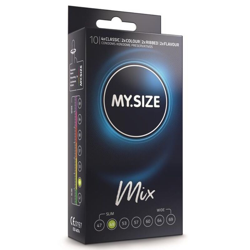 MI TALLA - MIX PRESERVATIVOS 49 MM 10 UNIDADES