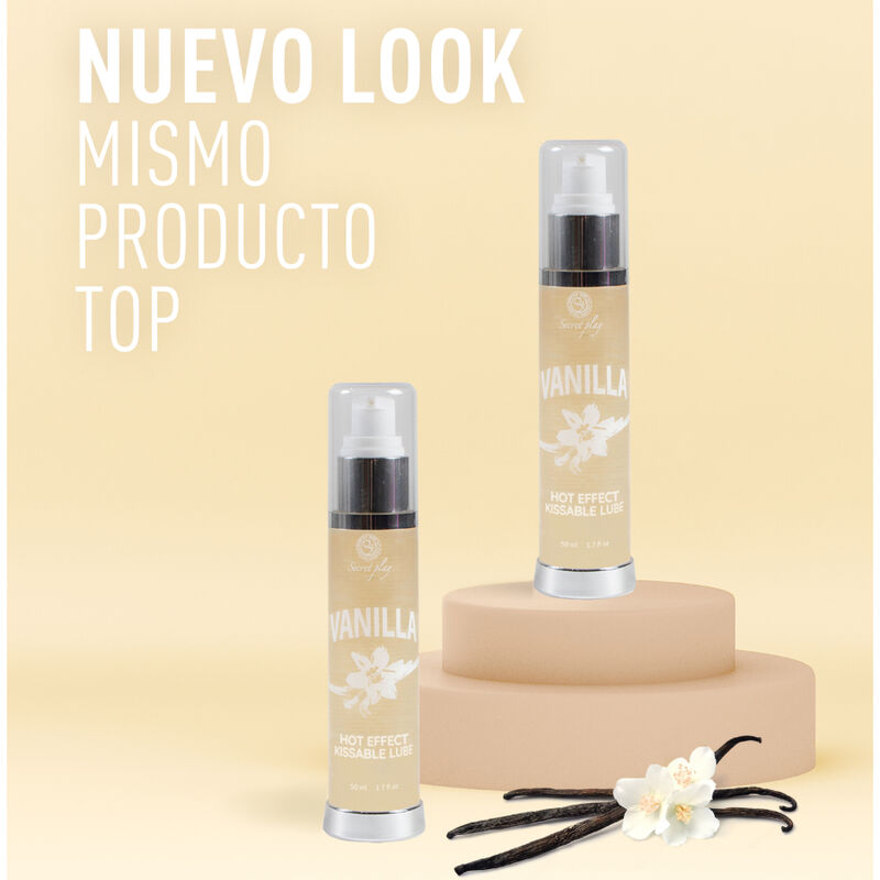 SECRETPLAY - LUBRIFICANTE 2 EM 1 EFEITO CALOR BAUNILHA 50 ML - Sex Shop Sexy