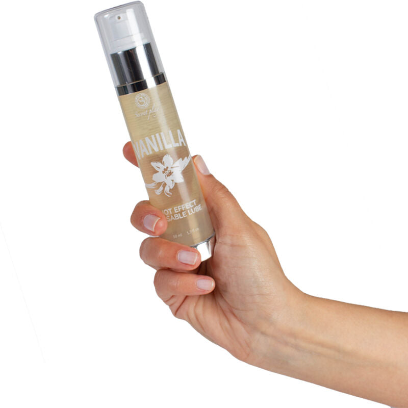 SECRETPLAY - LUBRIFICANTE 2 EM 1 EFEITO CALOR BAUNILHA 50 ML - Sex Shop Sexy