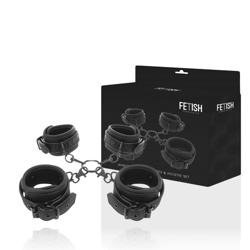 FETISH SUBMISSIVE - CONJUNTO ALGEMAS MÃOS E TORNOZELOS COM FORRO NEOPRENO - Sex Shop Sexy