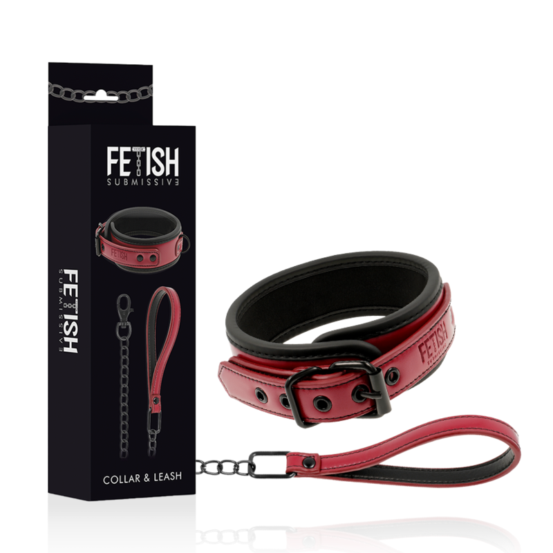 FETISH SUBMISSIVE DARK ROOM - COLAR DE CORRENTE COM FORRO DE NEOPRENO