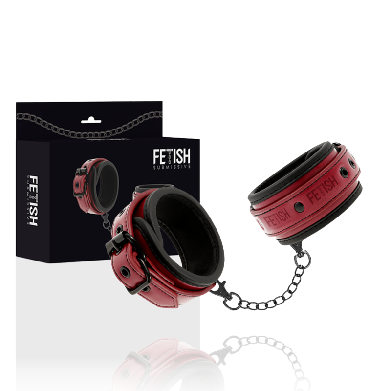 FETISH SUBMISSIVE DARK ROOM - ALGEMAS DE COURO VEGANO COM FORRO DE NEOPRENO