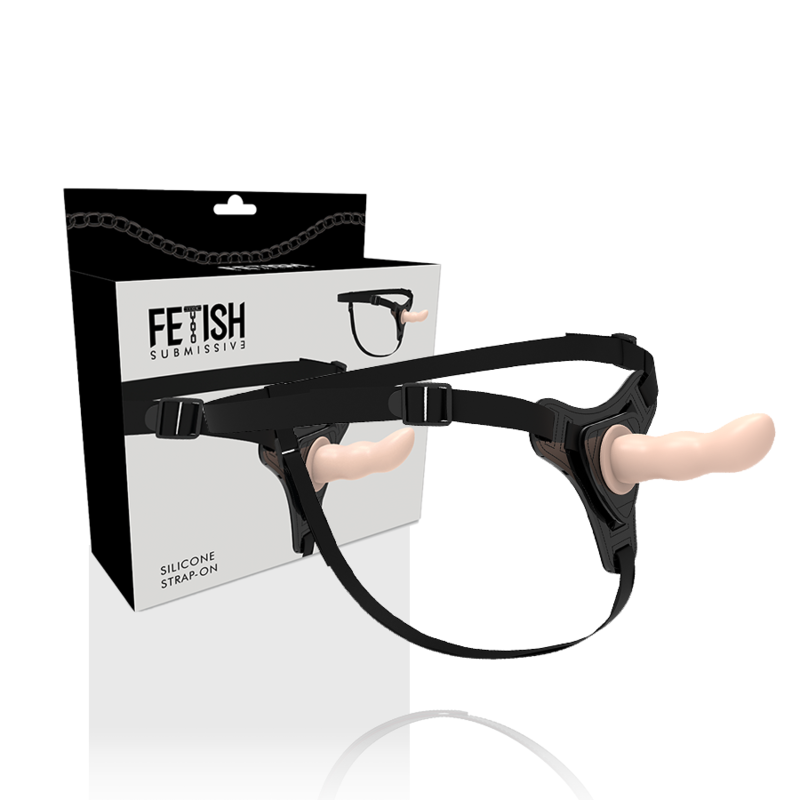 FETISH SUBMISSIVE HARNESS - SILICONE COR DE PELE PONTO G 12.5 CM