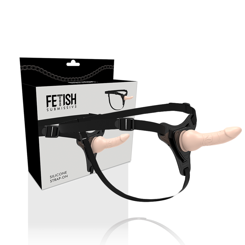 FETISH SUBMISSIVE HARNESS - SILICONE COR DE PELE REALISTA 16 CM