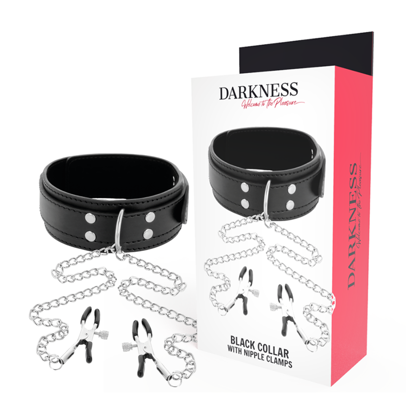 DARKNESS - COLLAR CON PINZAS DE PICO NEGRO