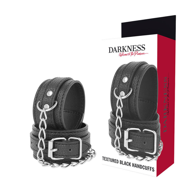 DARKNESS - ALGEMAS DE CUERO TEXTURADO NEGRO