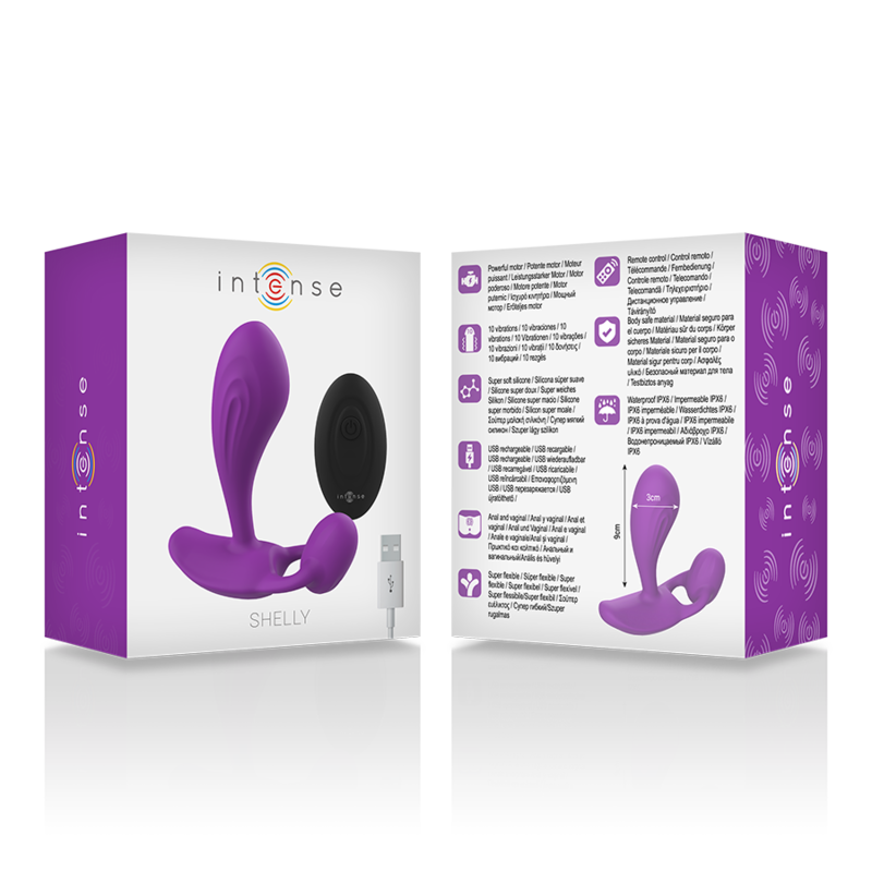 INTENSE - SHELLY PLUG ANAL CONTROL REMOTO ROXO