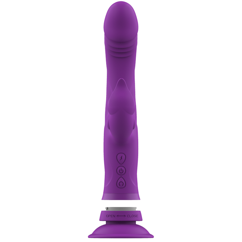 INTENSE - VIBRADOR DE SILICONA CASANOVA COELHO TRIPLO MOTOR ROXO