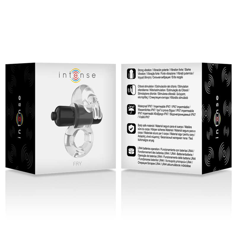 INTENSO - ANEL VIBRADOR TRANSPARENTE FRY