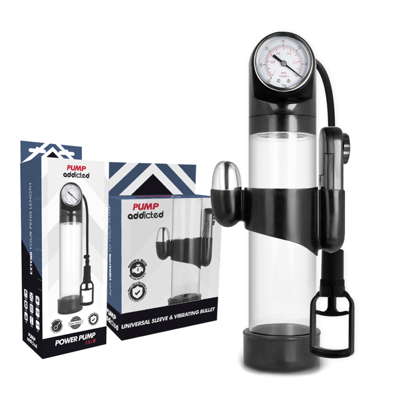 BOMBA ADICTO - VIBRADOR TRANSPARENTE RX9