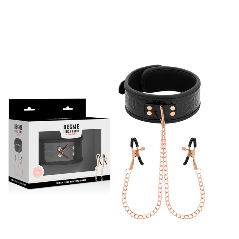 BEGME - BLACK EDITION COLAR COM PINÇAS PARA MAMILOS E FORRO EM NEOPRENE