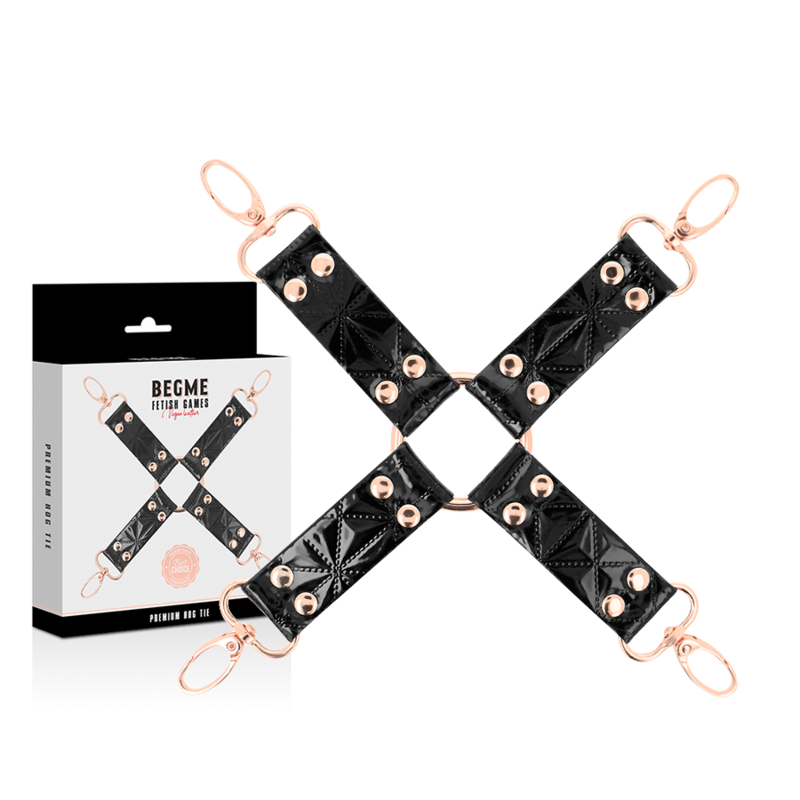 BEGME - BLACK EDITION HOG TIE EM COURO VEGANO