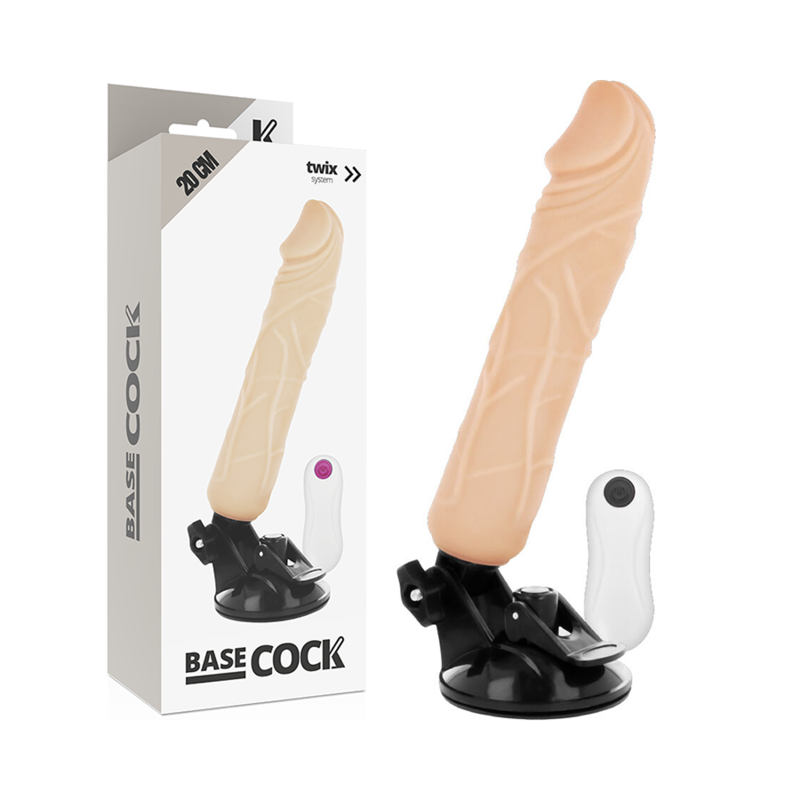 Basecock - Vibrador de Control Remoto Natural Realista 20 Cm - 4 Cm