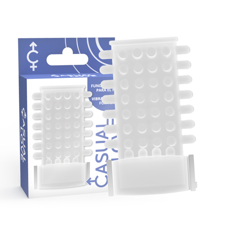 CASUAL LOVE - CAPA PARA PÊNIS COM VIBRADOR TRANSPARENTE - Sex Shop Sexy