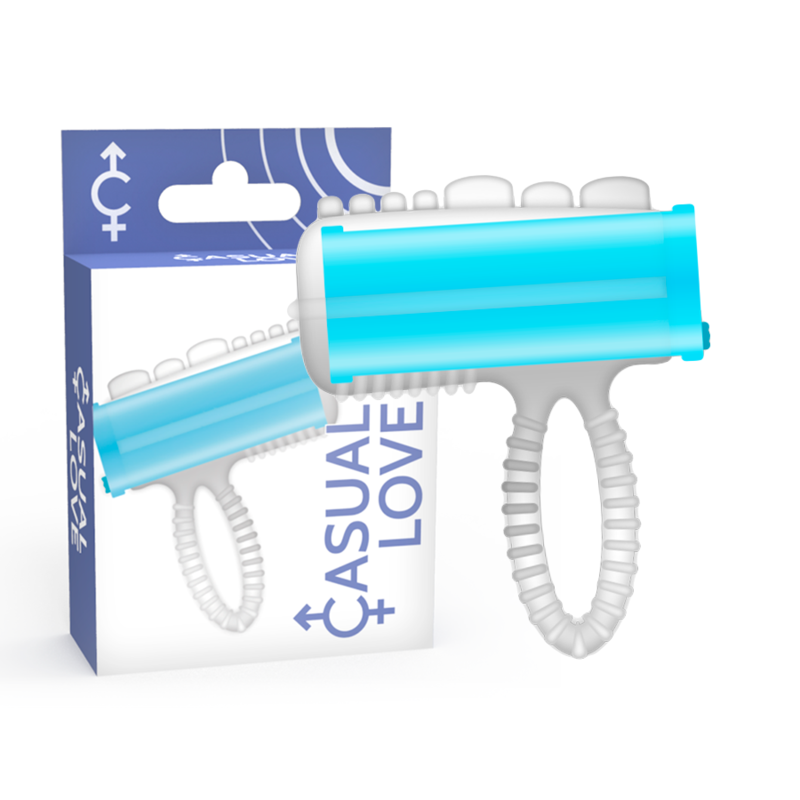 CASUAL LOVE - ANEL TONGUE VIBRANTE AZUL - Sex Shop Sexy
