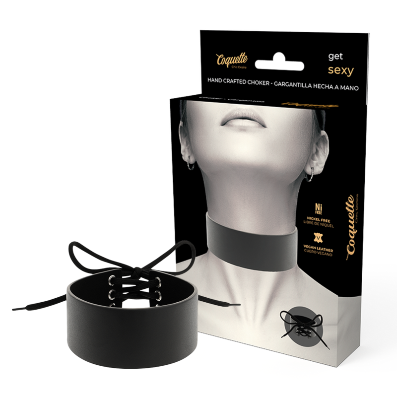 COQUETA CHIC DESIRE - GARGANTILHA DE COURO VEGANO