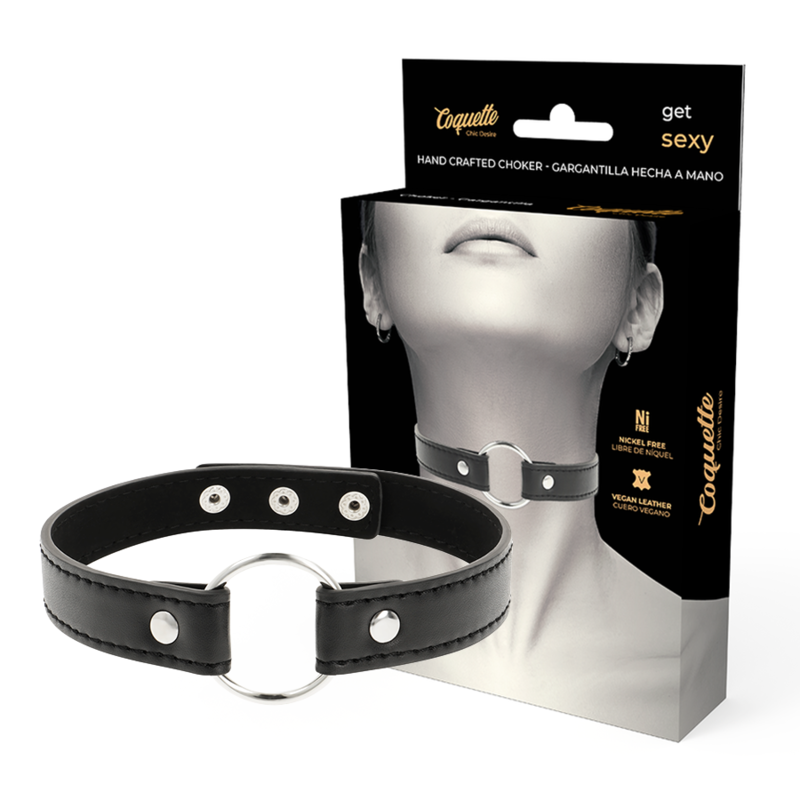 COQUETTE CHIC DESIRE - ACCESORIO MUJER COLLAR DE CUERO VEGANO