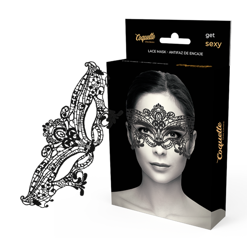 COQUETA CHIC DESIRE - MSCARA LARGA DE RENDA PRETA