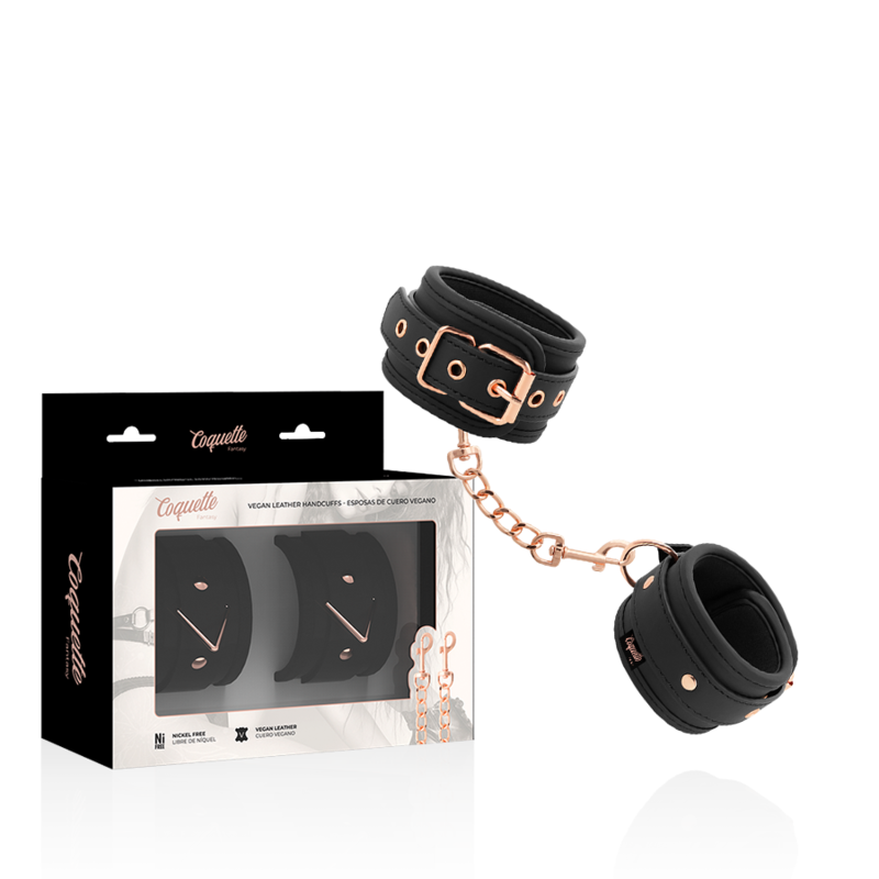 COQUETTE CHIC DESIRE - ALGEMAS DE CUERO FANTASY VEGAN CON FORRO DE NOPRENE