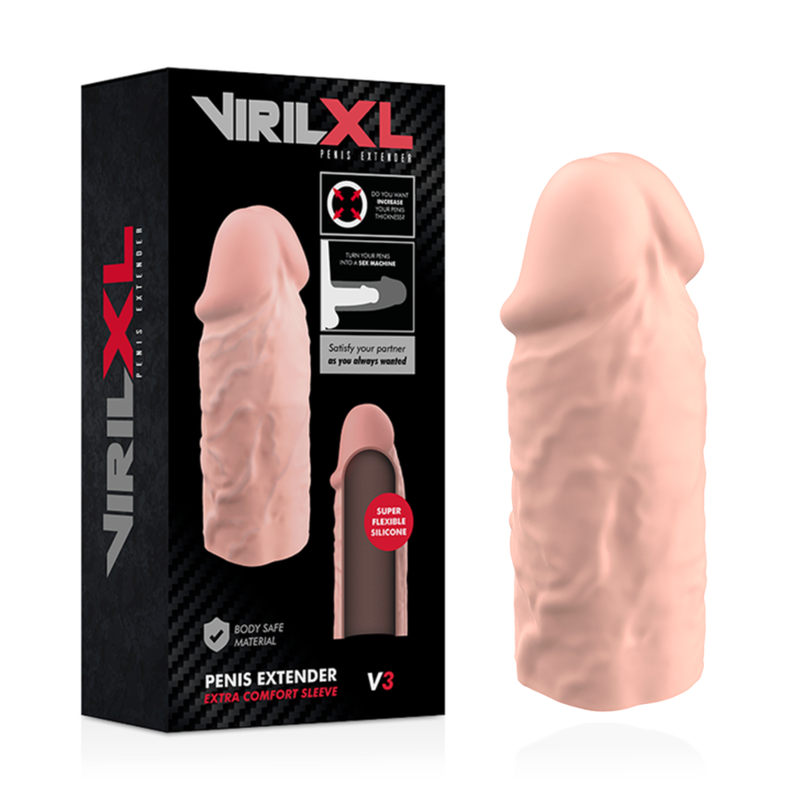 VIRILXL - EXTENSÃO DE PÊNIS NATURAL DE SILICONA LÍQUIDO V3