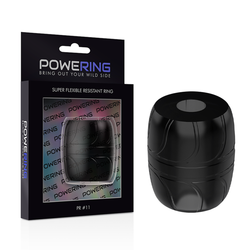 POWERING - ANILLO PARA EL PENE SÚPER FLEXIBLE Y RESISTENTE 5 CM PR11 NEGRO