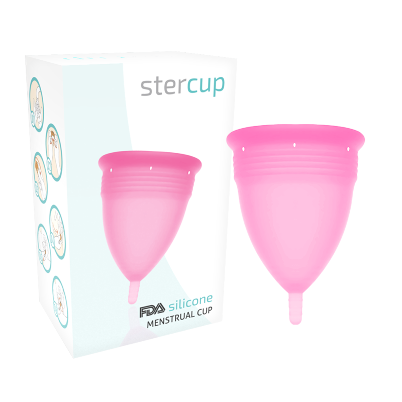 STERCUP - COPO MENSTRUAL DE SILICONA FDA ROSA - TAMANHO L