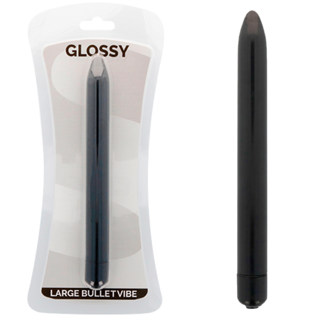 GLOSSY - SLIM VIBRADOR NEGRO - Sex Shop Sexy