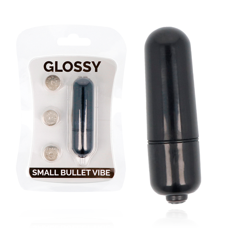 GLOSSY - SMALL BULLET VIBRADOR NEGRO - Sex Shop Sexy
