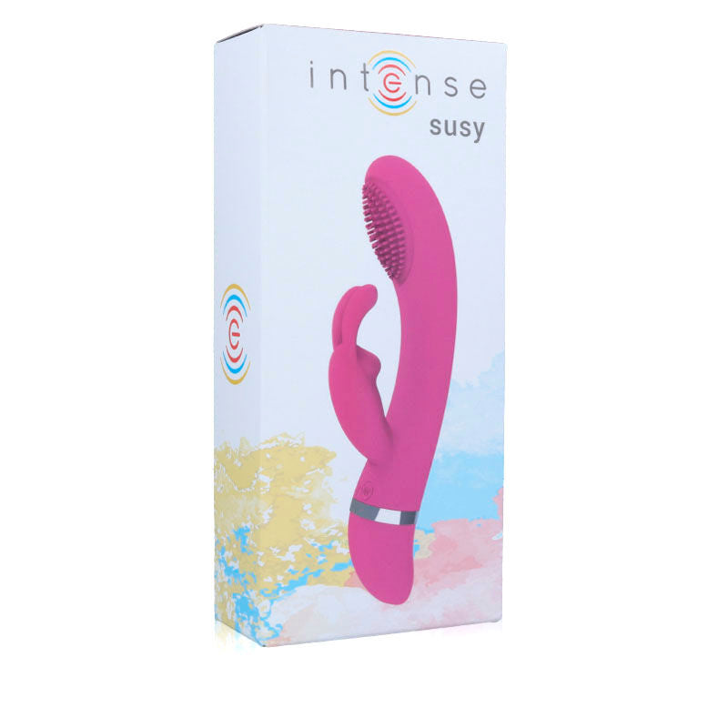 INTENSE - SUSY VIBRADOR OSCILANTE SILICONE COELHO ROSA - Sex Shop Sexy