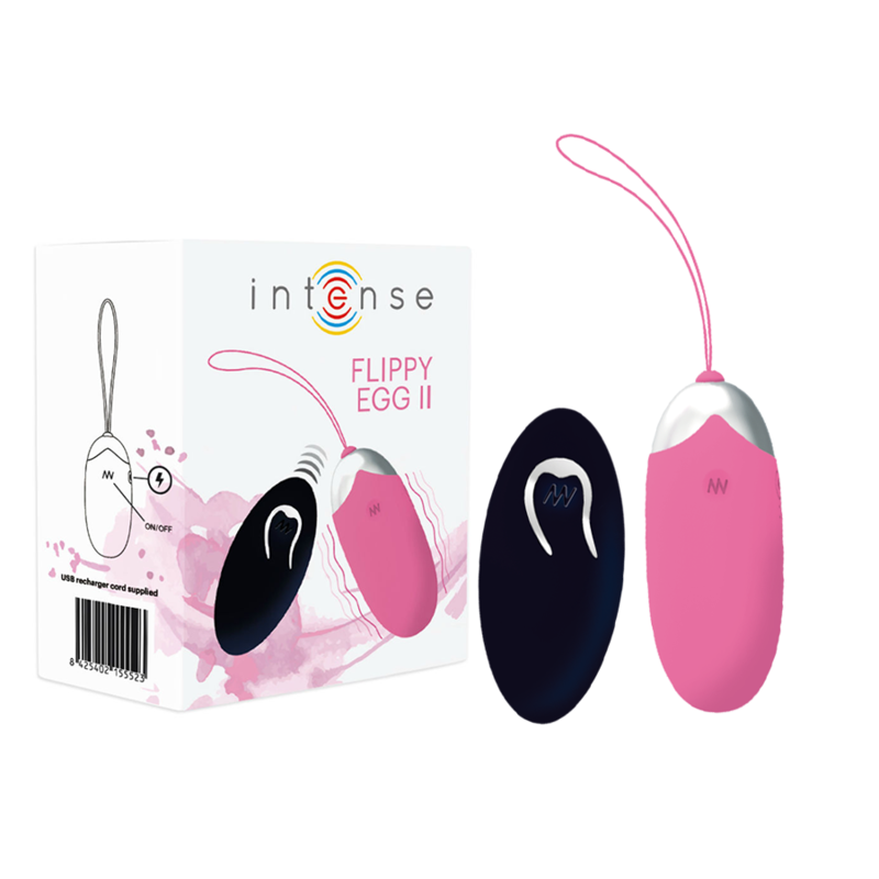 INTENSE - FLIPPY II OVO RECARREGÁVEL COM CONTROLO REMOTO ROSA - Sex Shop Sexy