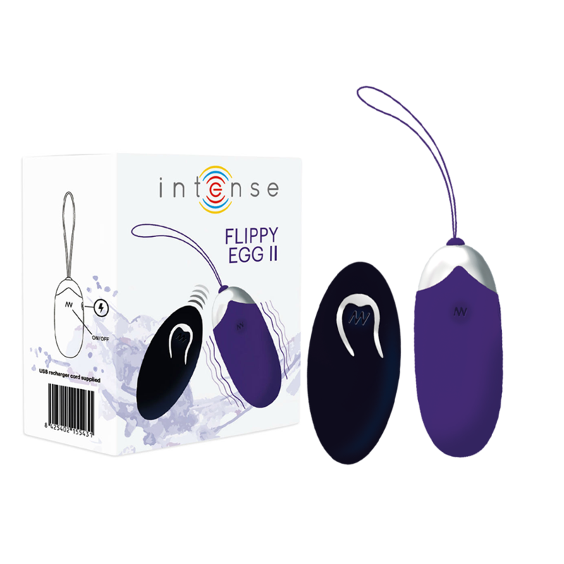 INTENSE - FLIPPY II OVO RECARREGÁVEL COM CONTROLO REMOTO LILÁS - Sex Shop Sexy