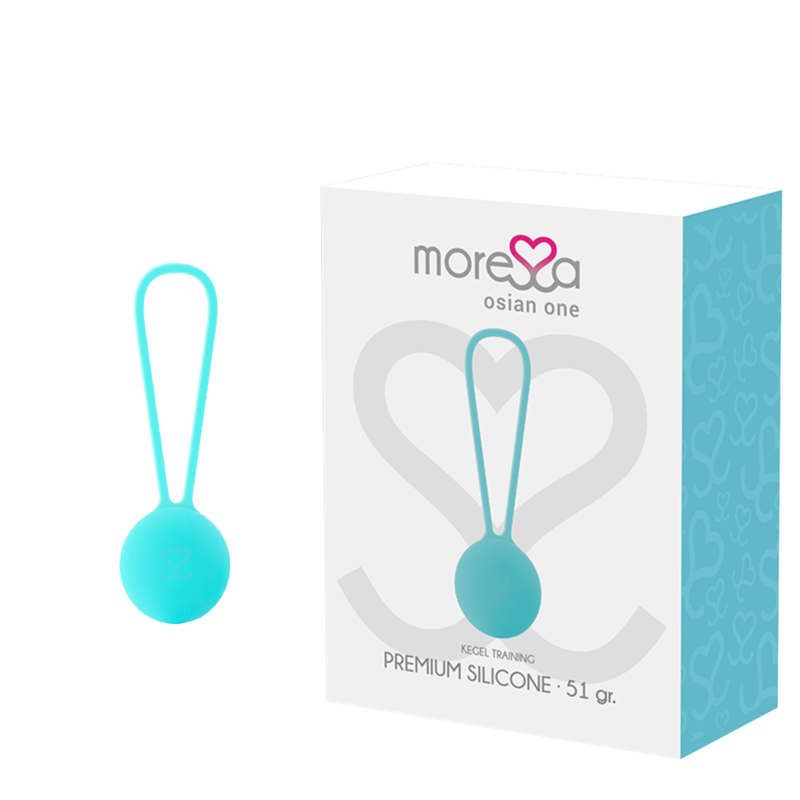MORESSA - OSIAN ONE EXERCÍCIOS DE REEDUCAÇÃO PÉLVICA 51 g PREMIUM SILICONE TURQUESA - Sex Shop Sexy