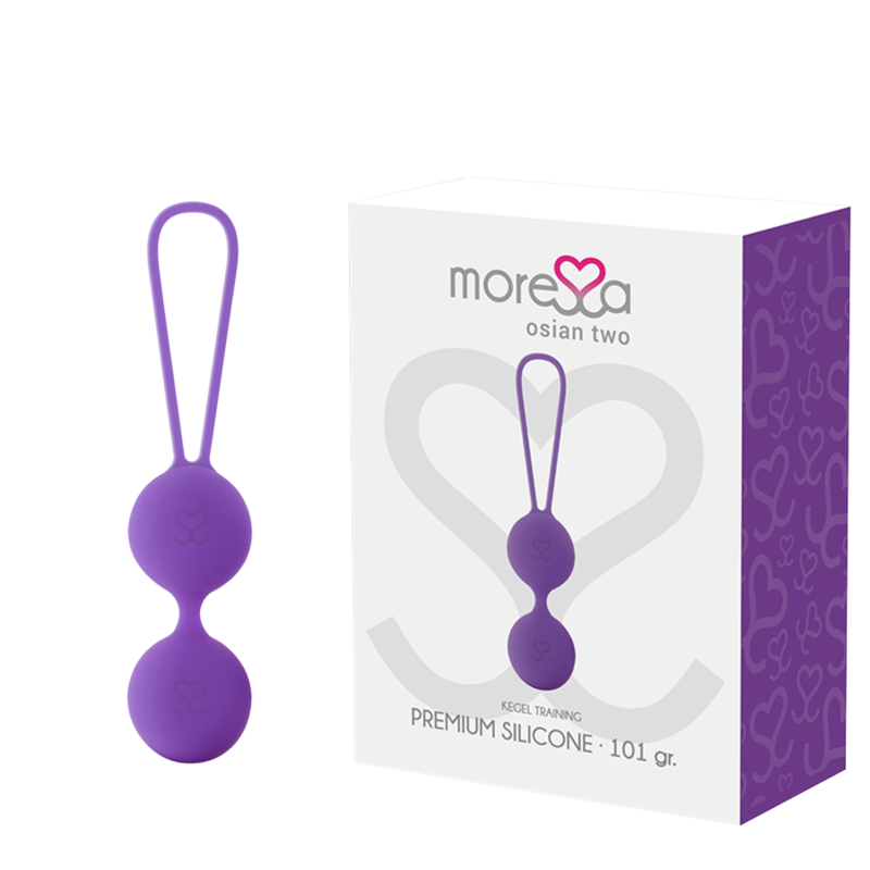 MORESSA - OSIAN TWO EXERCÍCIOS DE REEDUCAÇÃO PÉLVICA 101 g PREMIUM SILICONE LILÁS - Sex Shop Sexy