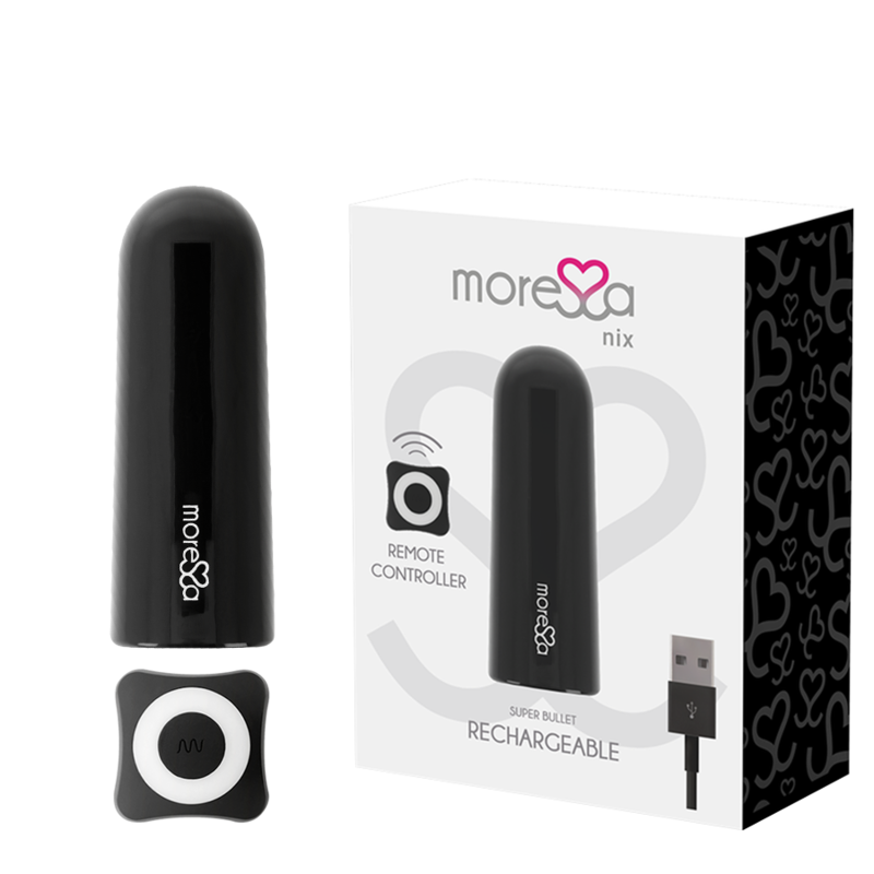 MORESSA - NIX POTENTE VIBRADOR MULTIJOGOS COM CONTROLO REMOTO PRETO