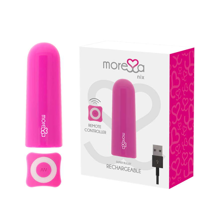 MORESSA - NIX POTENTE VIBRADOR MULTIJOGOS COM CONTROLO REMOTO ROSA