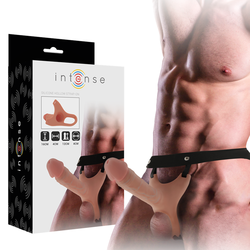 INTENSE - ARNÊS OCO COM DILDO DE SILICONA 16 X 3,5 CM