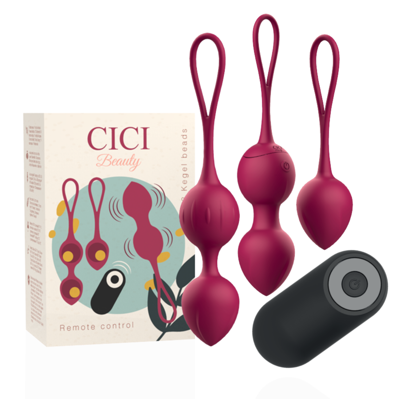 CICI BEAUTY - CONTROL REMOTO PREMIUM SILICONE 3 VIBRANTES KEGEL BEADS