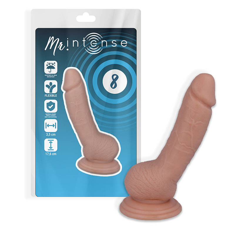 MR INTENSE - 8 DILDO REALISTA 17.6 CM x 3.5 CM - Sex Shop Sexy
