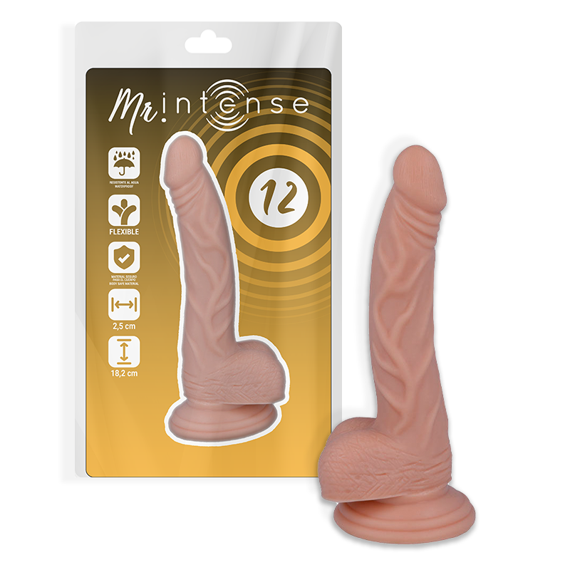 MR INTENSE - 12 DILDO REALISTA 18.2 CM x 2.5 CM - Sex Shop Sexy