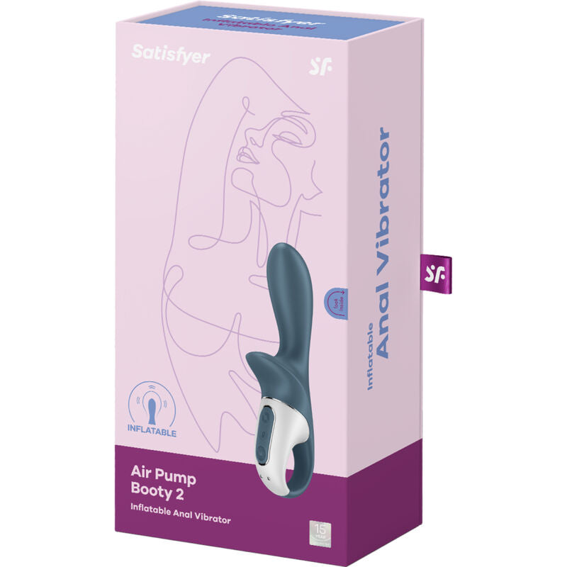 SATISFYER - BOOTY DE BOMBA DE AR ​​2 CINZA ESCURO